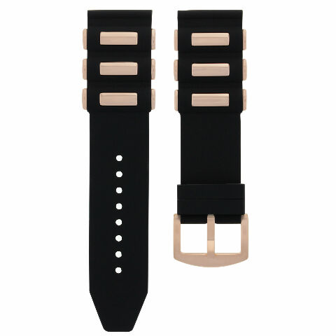 26MM SILICONE RUBBER BAND STRAP FOR INVICTA RUSSSIAN 6608, 4342 1479 ROSE BUCKLE