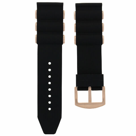 26MM SILICONE RUBBER BAND STRAP FOR INVICTA RUSSSIAN 6608, 4342 1479 ROSE BUCKLE