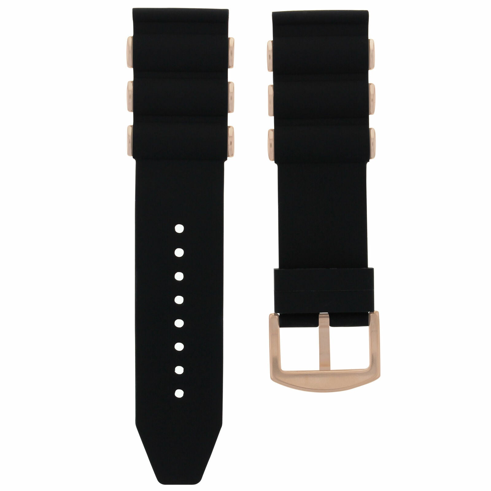 26MM SILICONE RUBBER BAND STRAP FOR INVICTA RUSSSIAN 6608, 4342 1479 ROSE BUCKLE