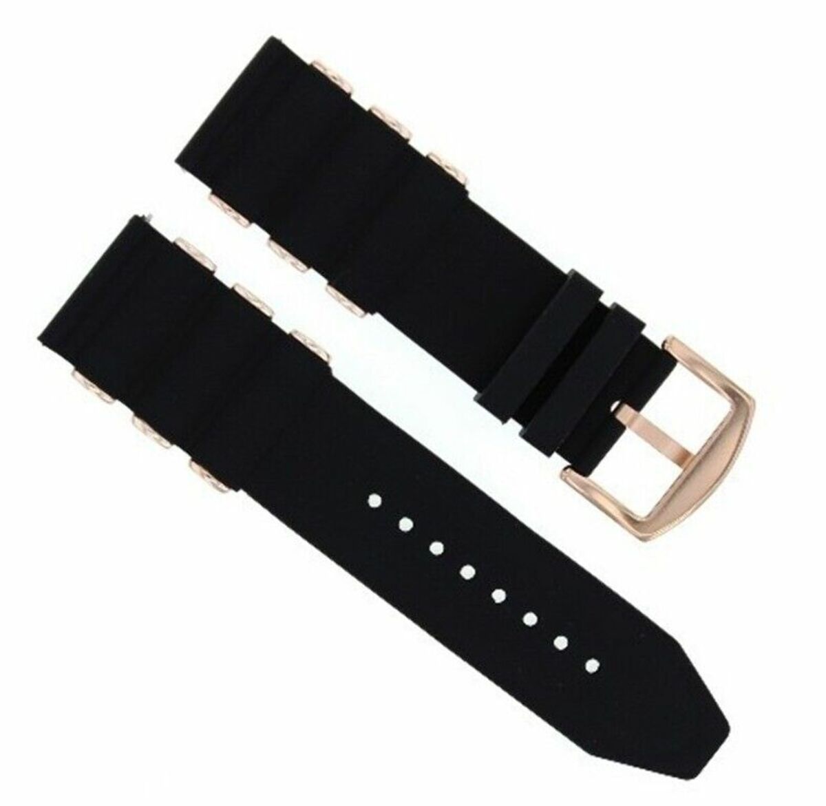 26MM SILICONE RUBBER DIVER BAND FOR INVICTA WATCH BLACK ROSE BUCKLE TOP QUALITY