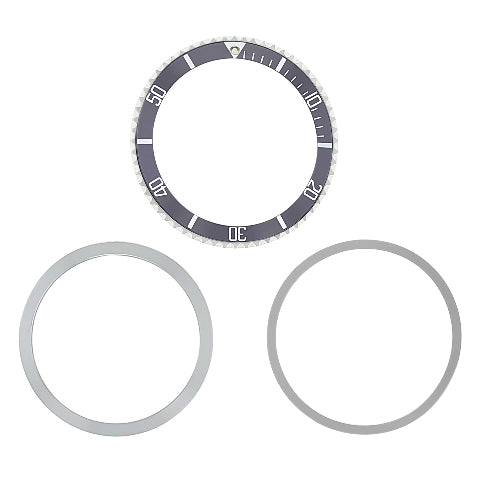 BEZEL & INSERT FOR ROLEX SUBMARINER VINTAGE 5508 5512 5513 5517 1680 WATCH GREY