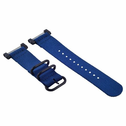 FOR SUUNTO CORE NYLON STRAP DIVER WATCH BAND LUG ADAPTER SET 3 RINGS PVD BLUE
