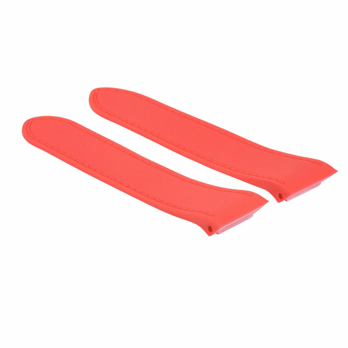 24.5MM RUBBER WATCH BAND STRAP FOR (FITS) CARTIER SANTOS 100XL CHRONOGRAPH RED