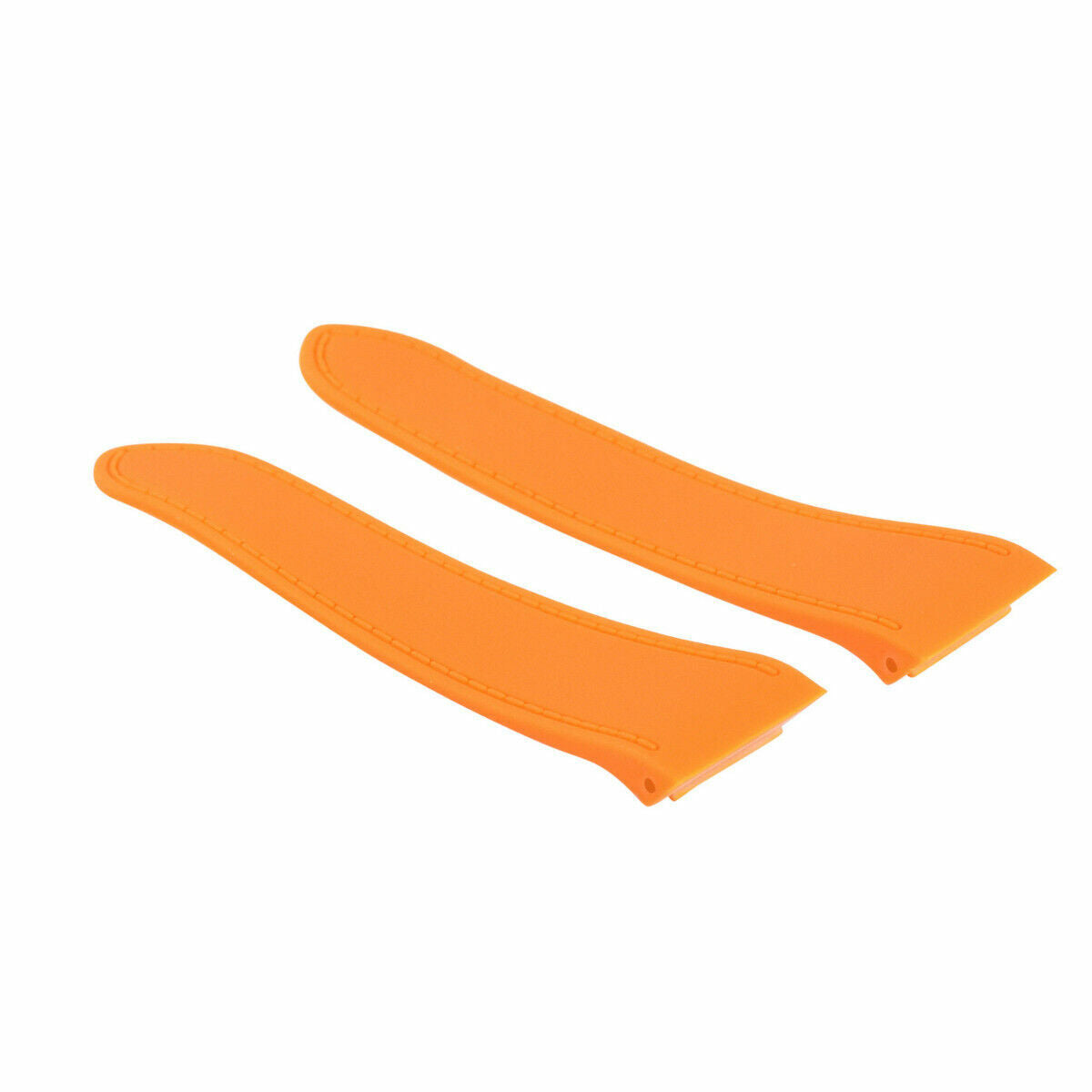 24.5MM RUBBER WATCH BAND STRAP FOR CARTIER SANTOS 100XL W20090X8 CHRONO ORANGE