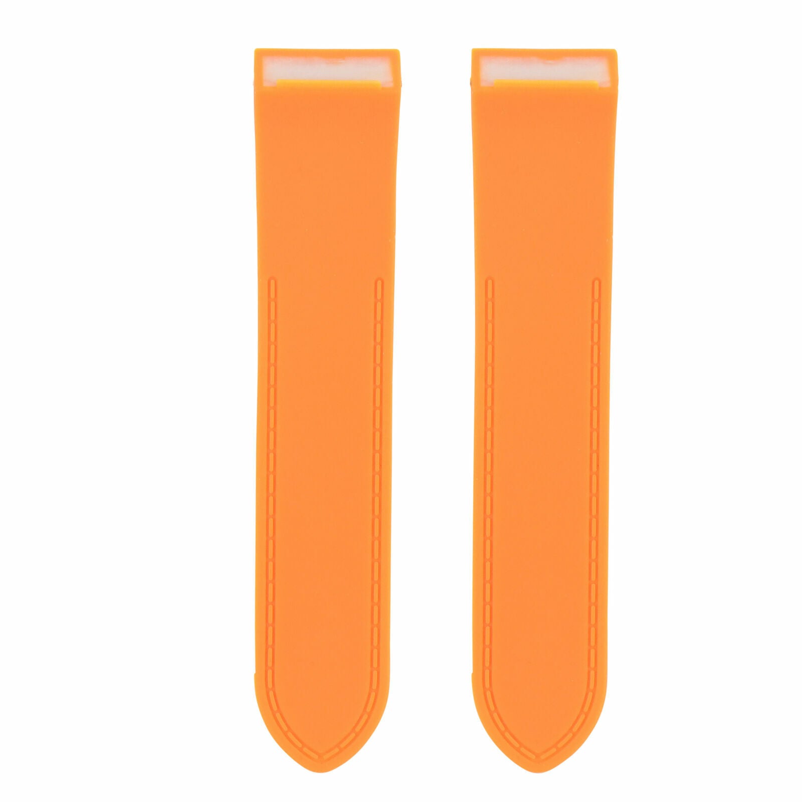 24.5MM RUBBER WATCH BAND STRAP FOR CARTIER SANTOS 100XL W20090X8 CHRONO ORANGE