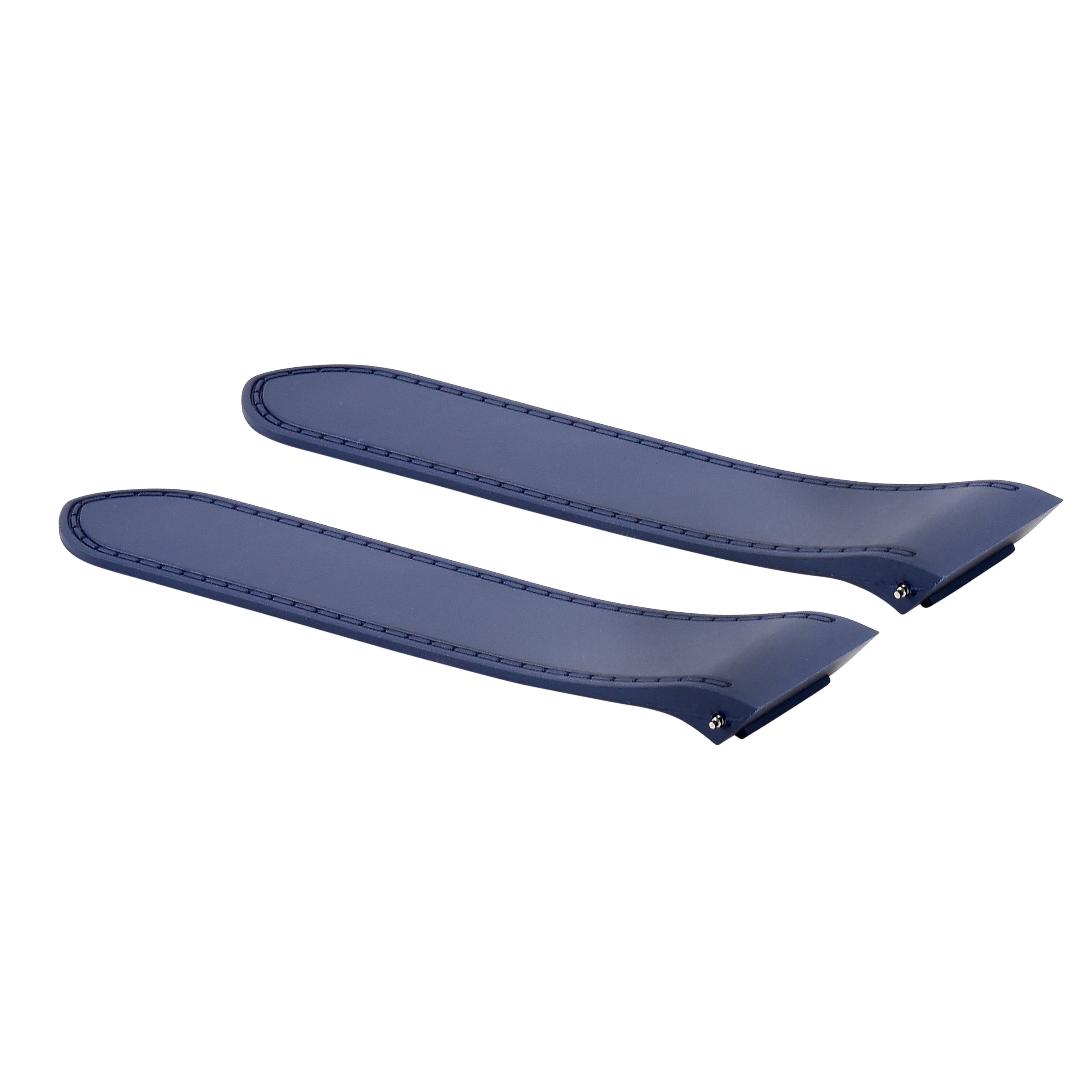 24.5MM RUBBER WATCH BAND STRAP FOR CARTIER SANTOS 100XL 2740 CHRONOGRAPH BLUE