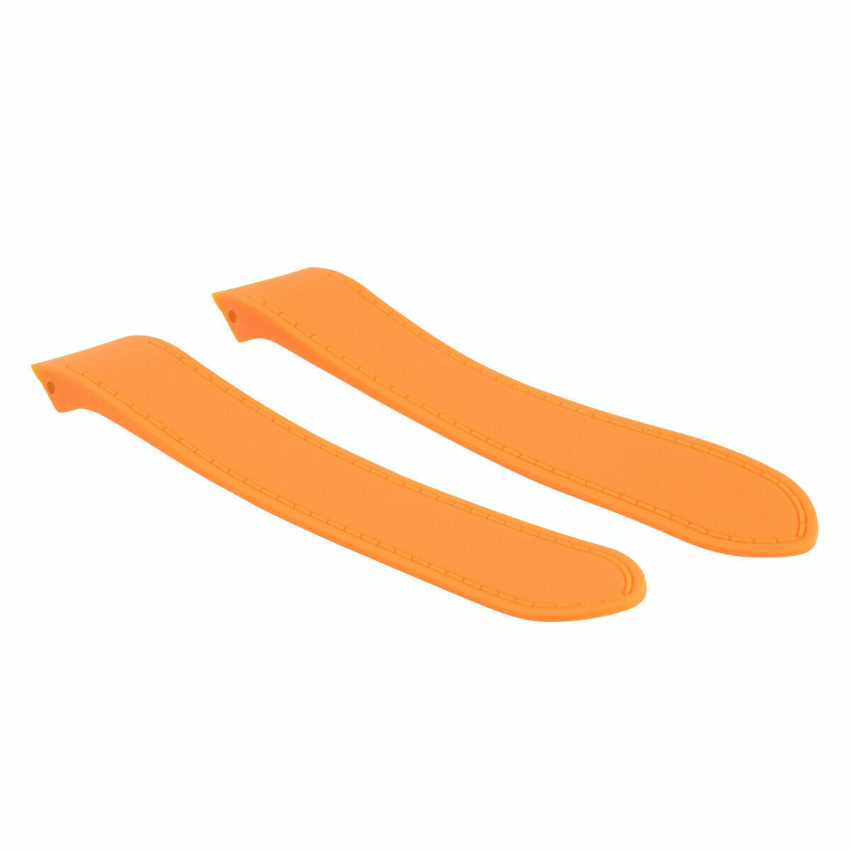 23MM PU RUBBER DIVER STRAP BAND FOR 38MM CARTIER SANTOS 100XL WATCH CLASP ORANGE