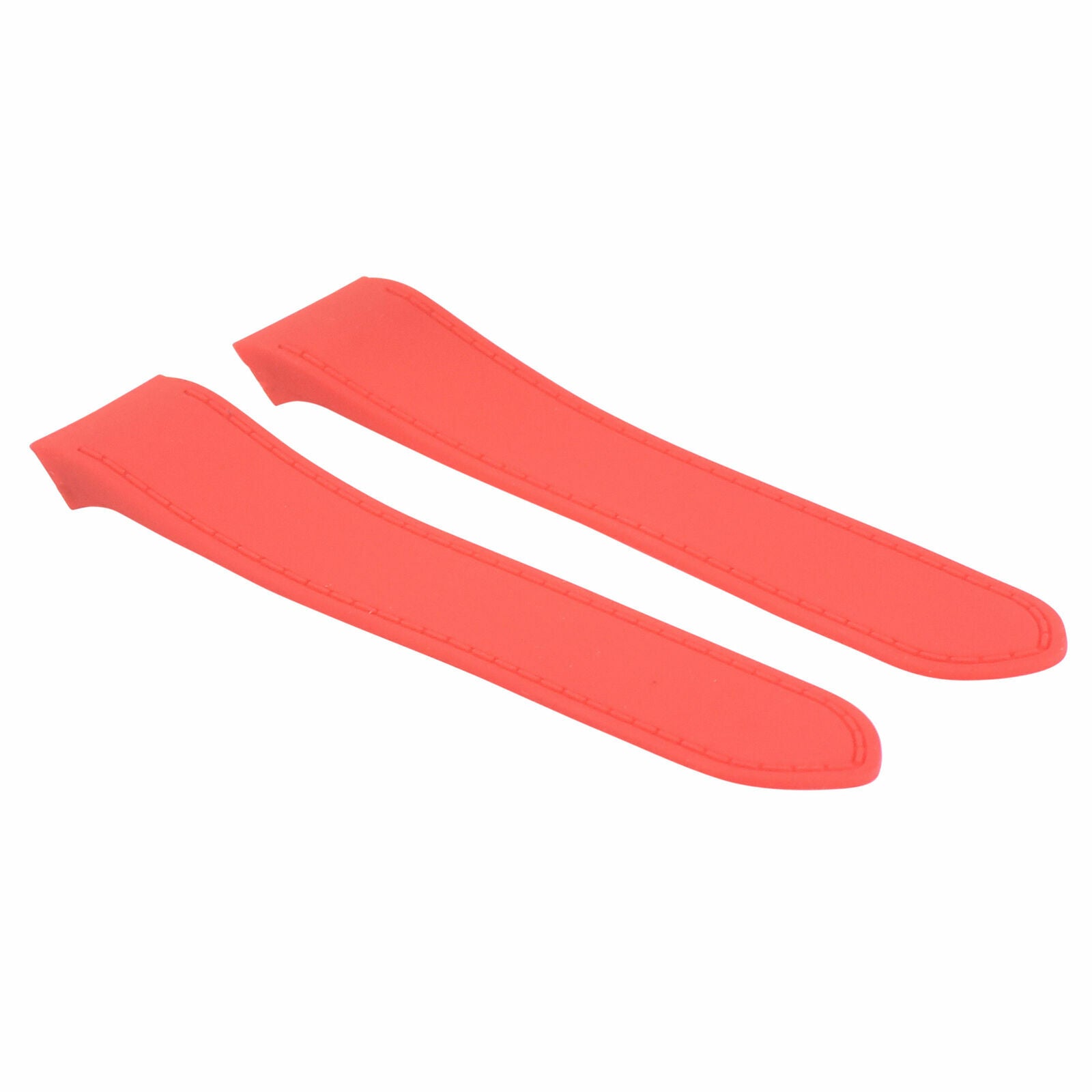 23MM PU RUBBER DIVER STRAP BAND FOR FIT 38MM CARTIER SANTOS 100XL WATCH RED TQ