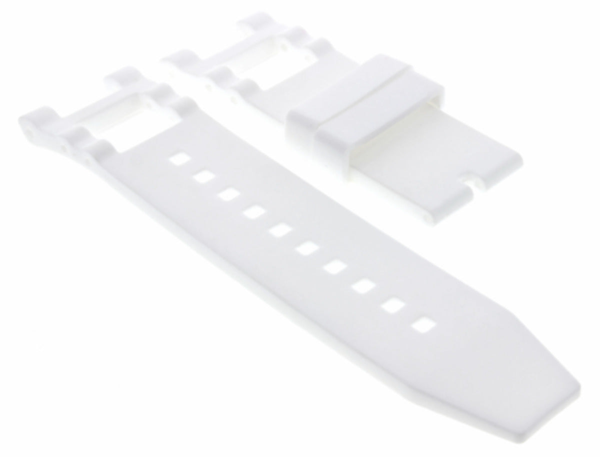 SILICONE RUBBER WATCH BAND STRAP FOR INVICTA SUBAQUA NOMA III 0927, 15798 WHITE