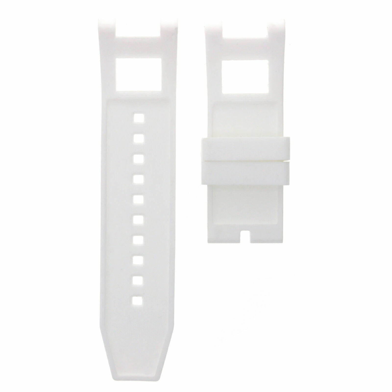 SILICONE RUBBER WATCH BAND STRAP FOR INVICTA SUBAQUA NOMA III 0927, 15798 WHITE