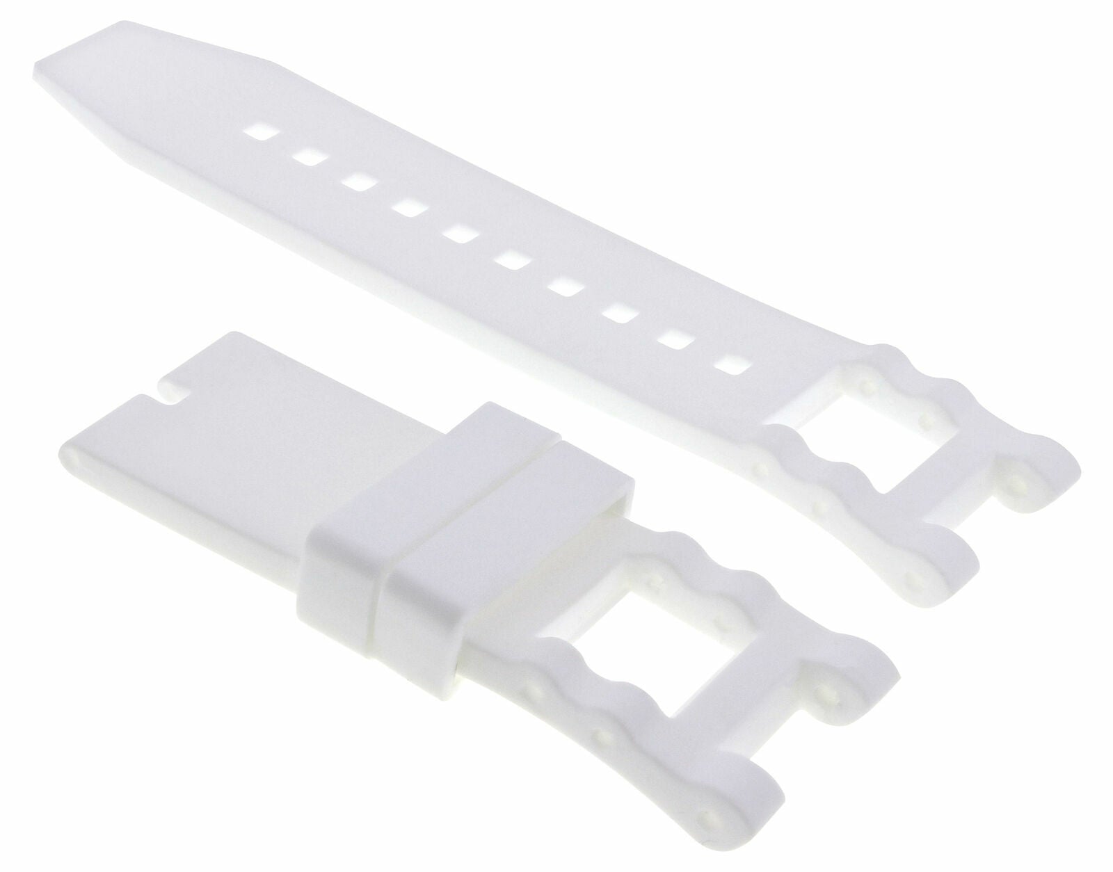 SILICONE RUBBER WATCH BAND STRAP FOR INVICTA SUBAQUA NOMA III 0927, 15798 WHITE