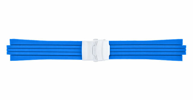 23MM 11MM RUBBER DIVER BAND STRAP BRACELET FOR ORIS TT2 F1 CHRONO WATCH BLUE