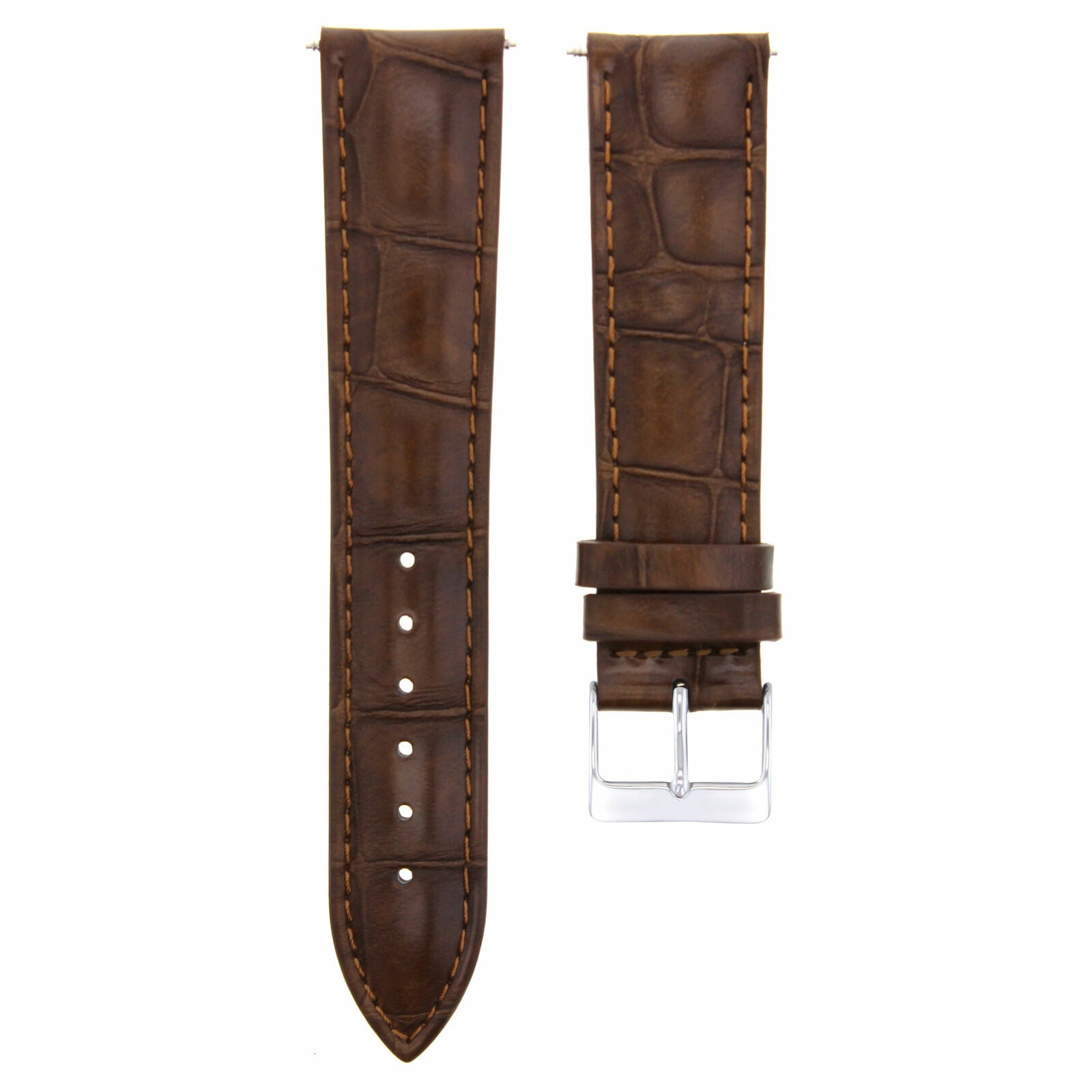 24MM ITALIAN LEATHER BAND STRAP FOR 44MM PANERAI MARINA LUMINOR GMT LIGHT BROWN