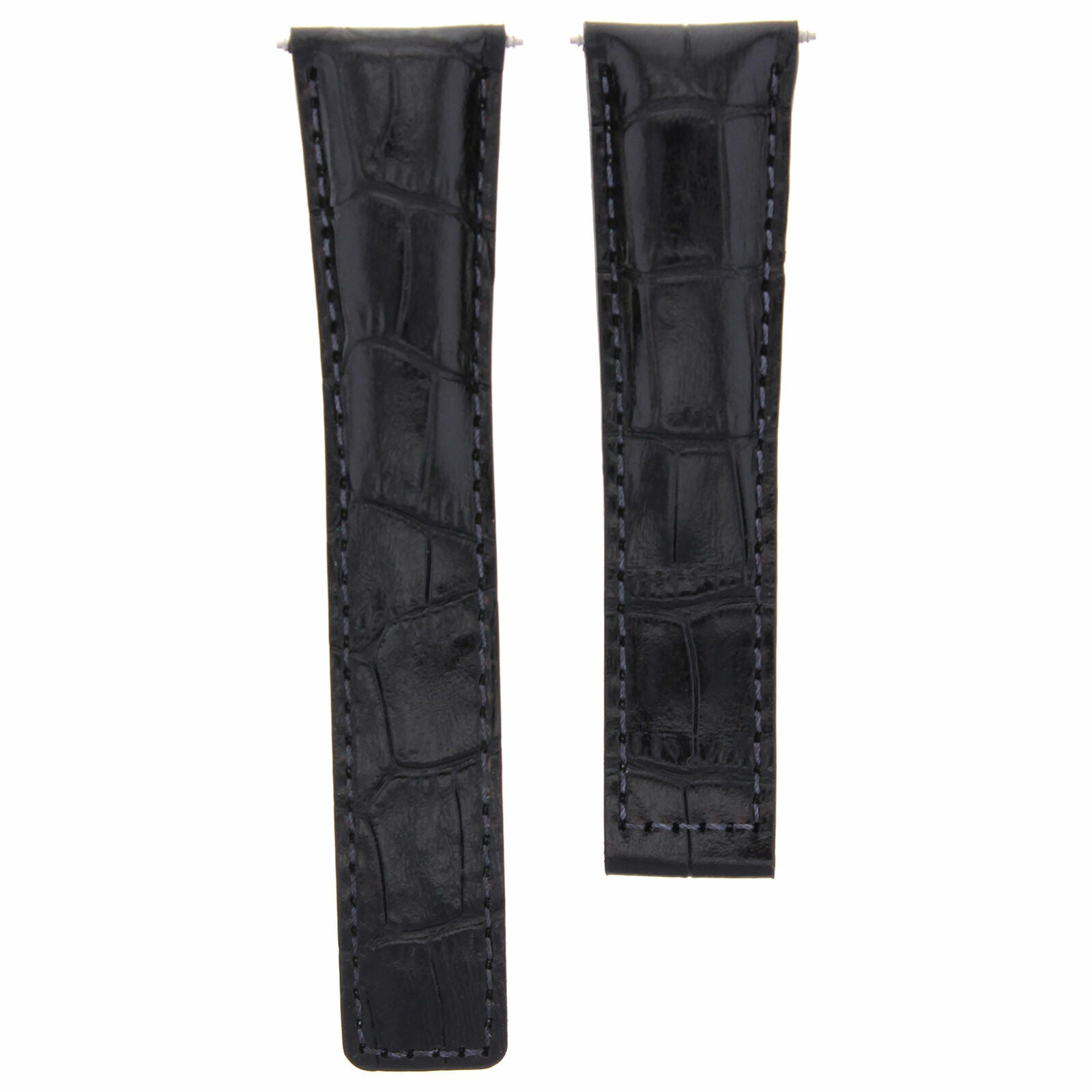 20/16MM LEATHER STRAP BAND FOR TAG HEUER MONZA CR2113-0 FIT FC5013, FC5111 BLACK