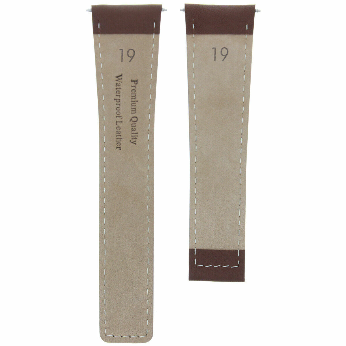 19MM LEATHER WATCH STRAP BAND FOR TAG HEUER CARRERA TWIN TIME LIGHT BROWN WS