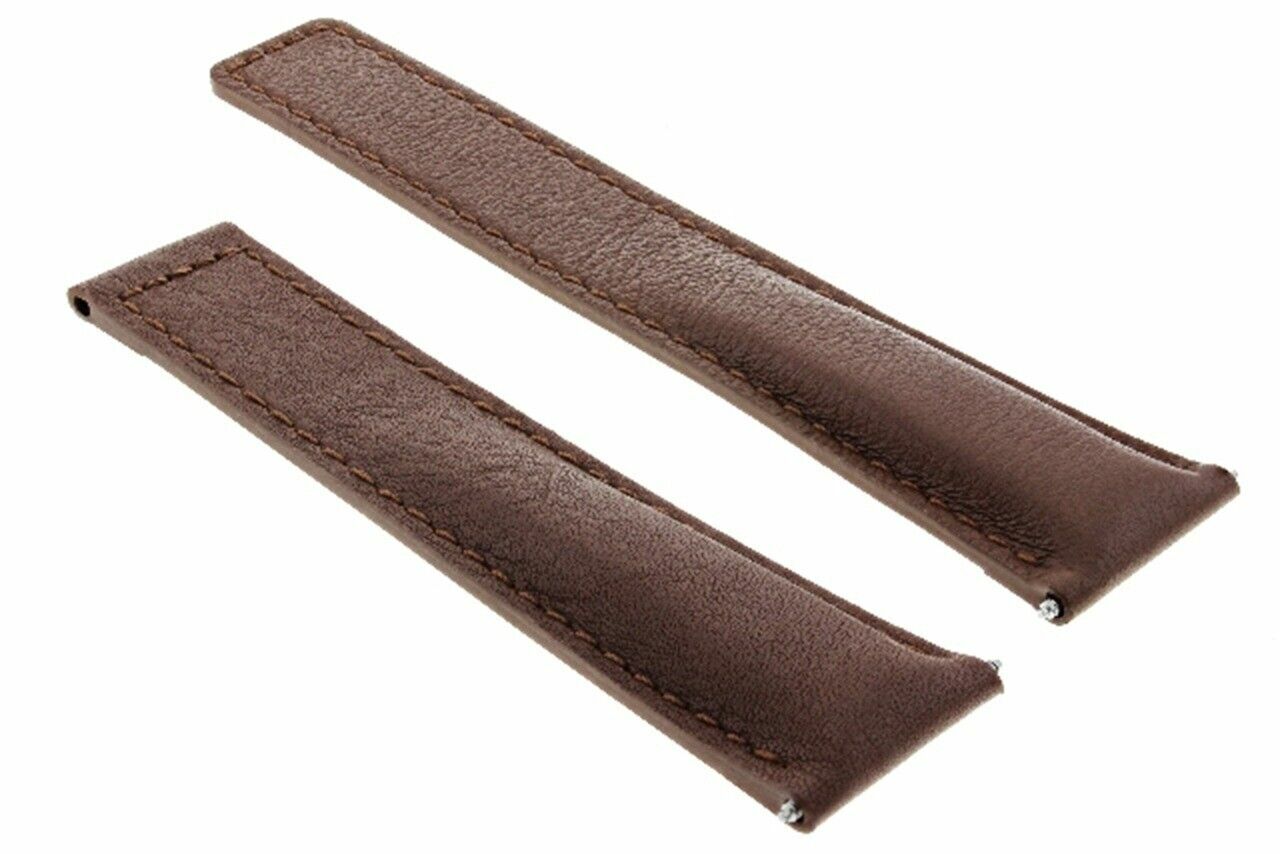 20MM LEATHER WATCH STRAP BAND FOR TAG HEUER CARRERA CV2013 CALIBRE 16 F1 L/BROWN