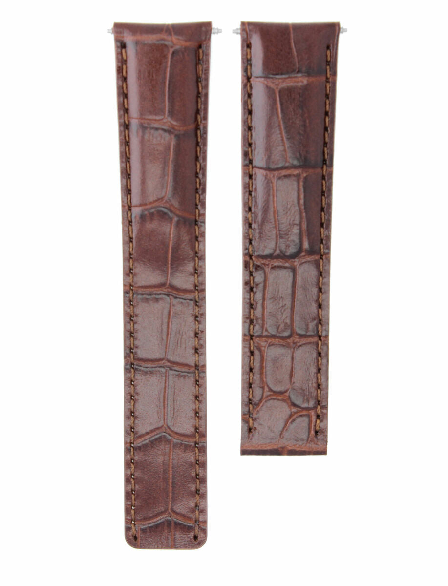 18MM LEATHER WATCH BAND STRAP FOR BAUME MERCIER WATCH 18/16MM CLASP BROWN