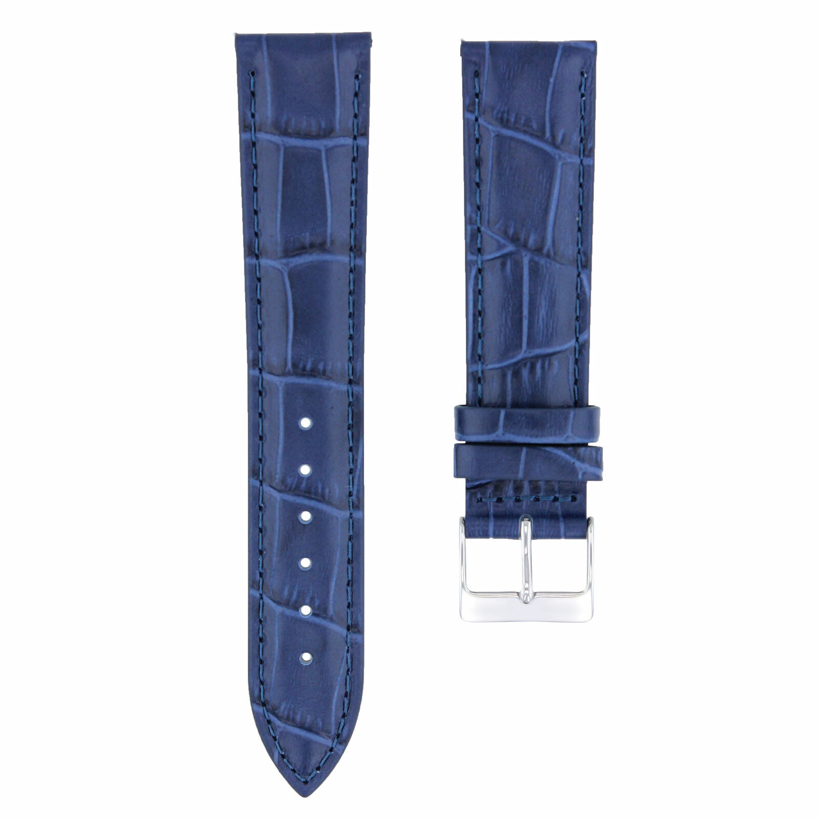 22MM LEATHER WATCH STRAP BAND FOR MOVADO BOLD 3600261, 0606284 WATCH BLUE