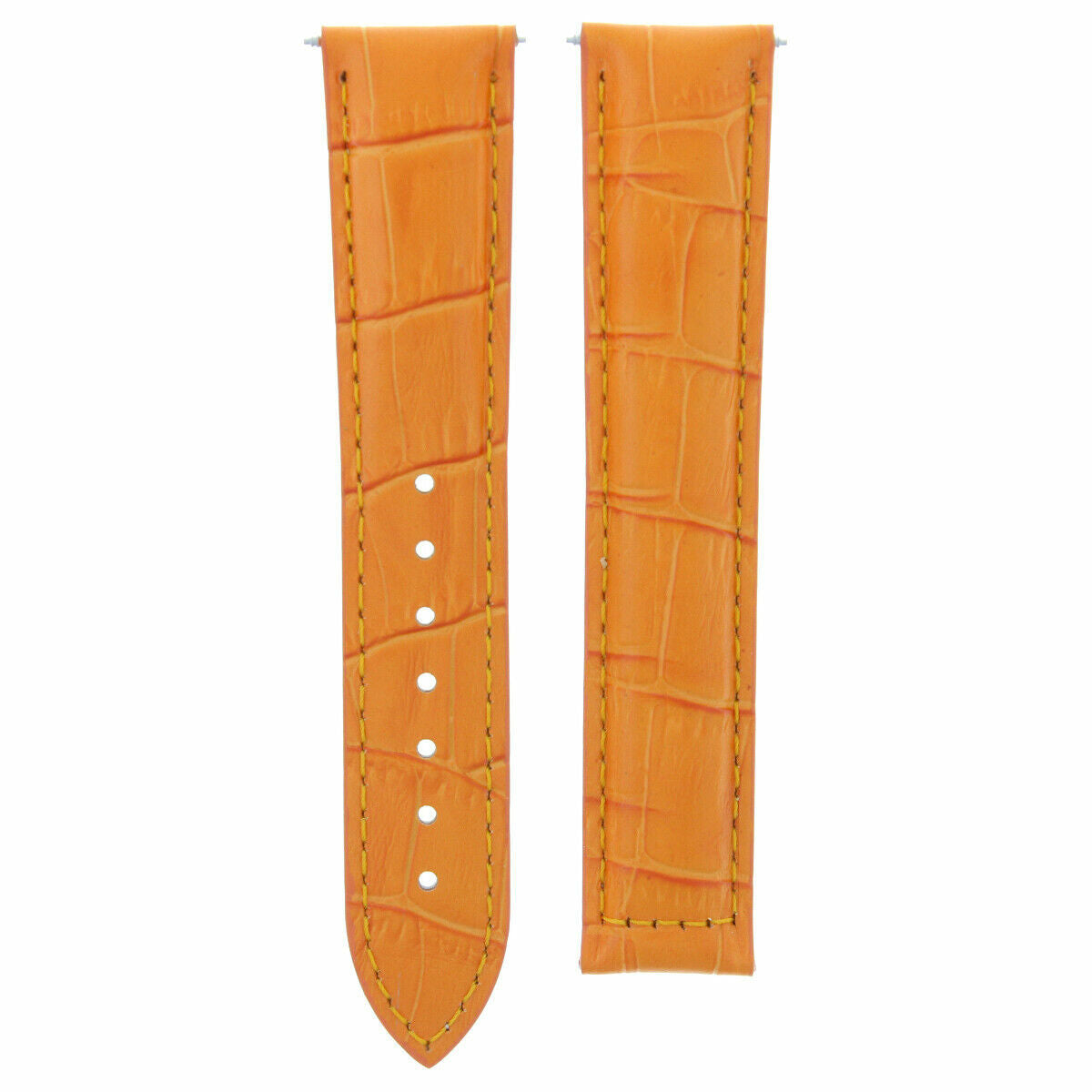20MM LEATHER STRAP WATCH BAND FOR OMEGA SPEEDMASTER MOON WATCH CLASP ORANGE