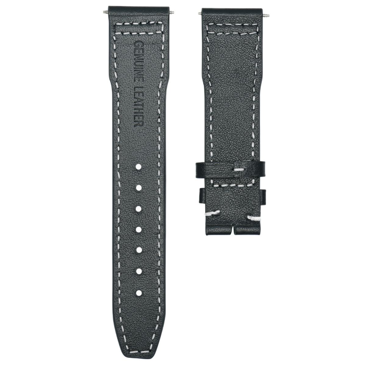 20MM LEATHER STRAP WATCH BAND FOR IWC PILOT PORTUGESE WATCH DEPLOYMENT BLACK WS