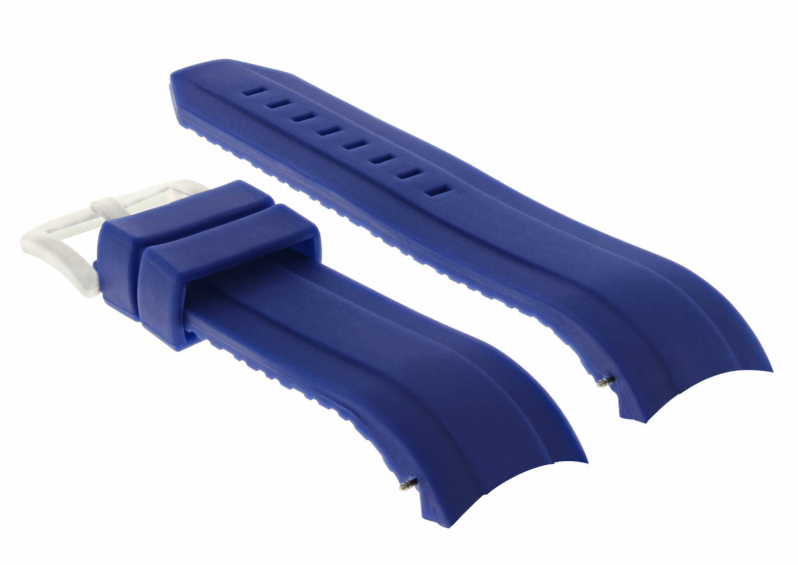 22MM RUBBER STRAP BAND FOR SEIKO 200M SKX007K 7S26 SKX009J AUTO WATCH CURVE BLUE