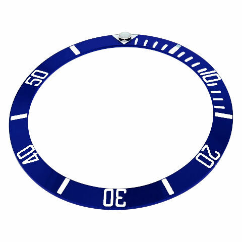 CERAMIC BEZEL INSERT FOR ROLEX SUBMARINER ENGRAVED # 16610 16613 BLUE SILVER