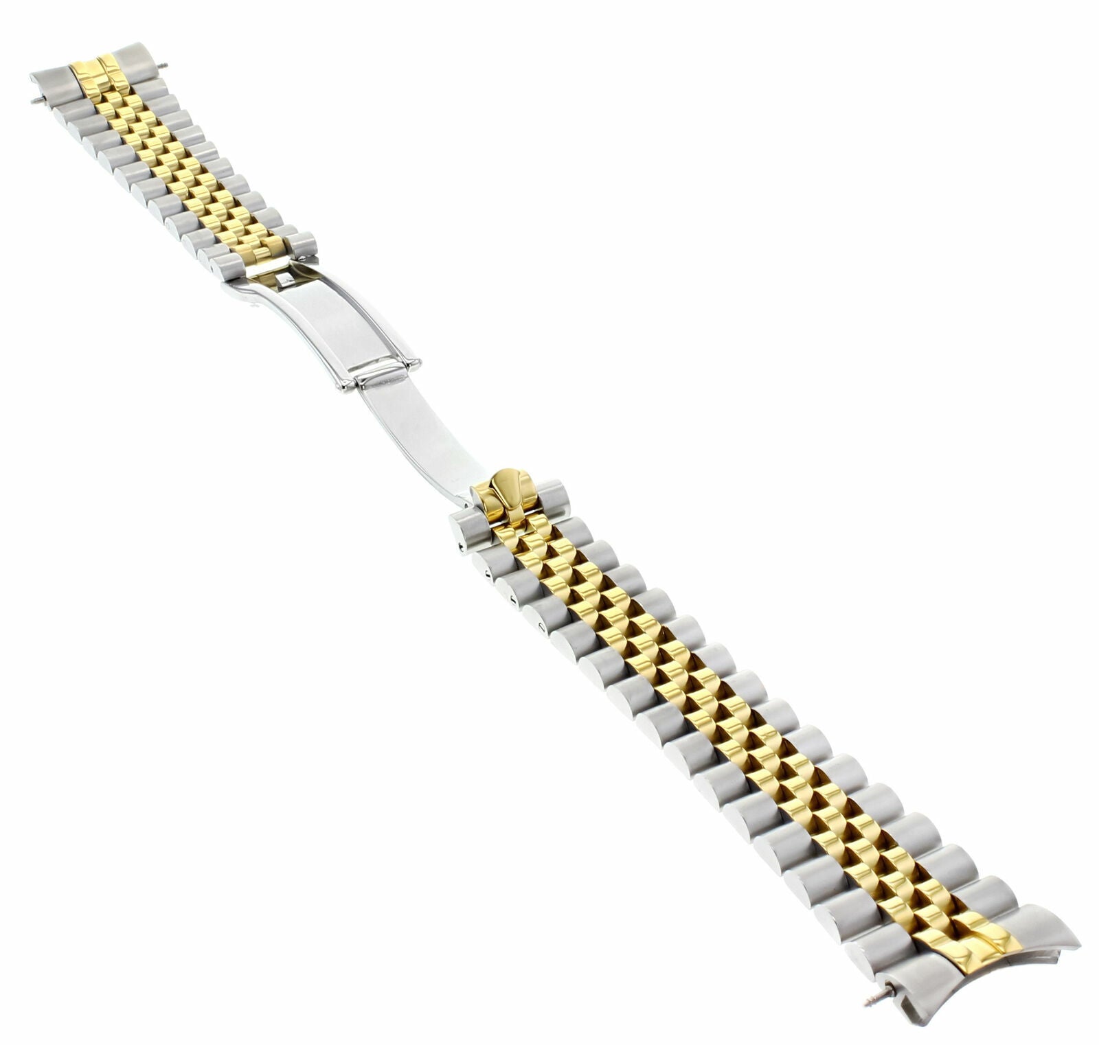 20MM JUBILEE WATCH BAND FOR ROLEX 116200 116233 116234 HIDDEN CLASP TWO TONE