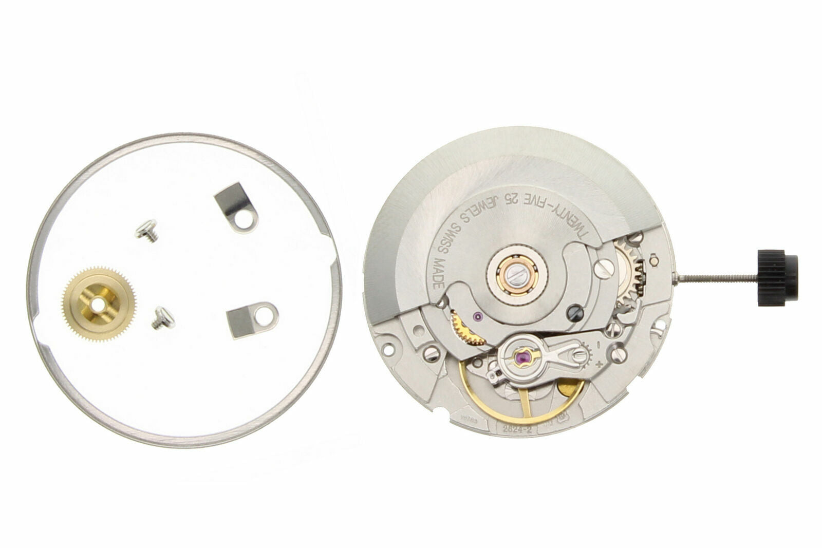GENUINE FOR ETA 2824-2 NEW WATCH MOVEMENT 25 JEWEL DATE 3  AUTO NICKEL SWISS MADE