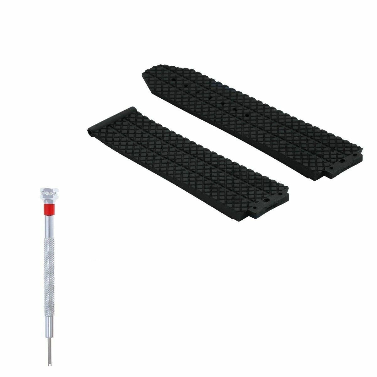 FOR HUBLOT 24MM REPLACEMENT RUBBER BAND STRAP 44-45 BIG BANG H SCREWDRIVER 1.5MM
