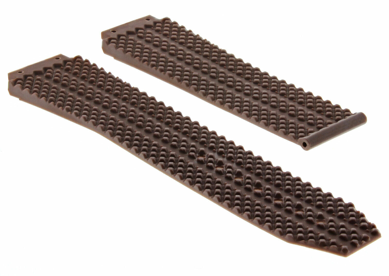 25MM RUBBER WATCH STRAP BAND CLASP FOR HUBLOT CERAMIC FUSION H BIG BANG BROWN