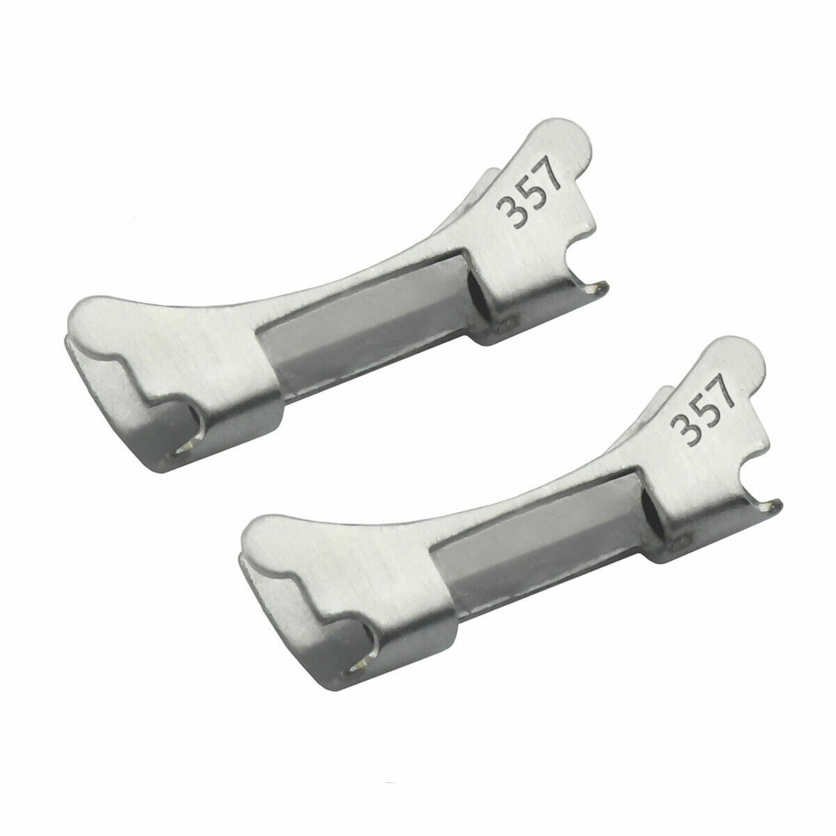 2 PC 357 END PIECE FOR 19MM ROLEX 1501 VINTAGE OYSTER PERPETUAL DATE OYSTER BAND