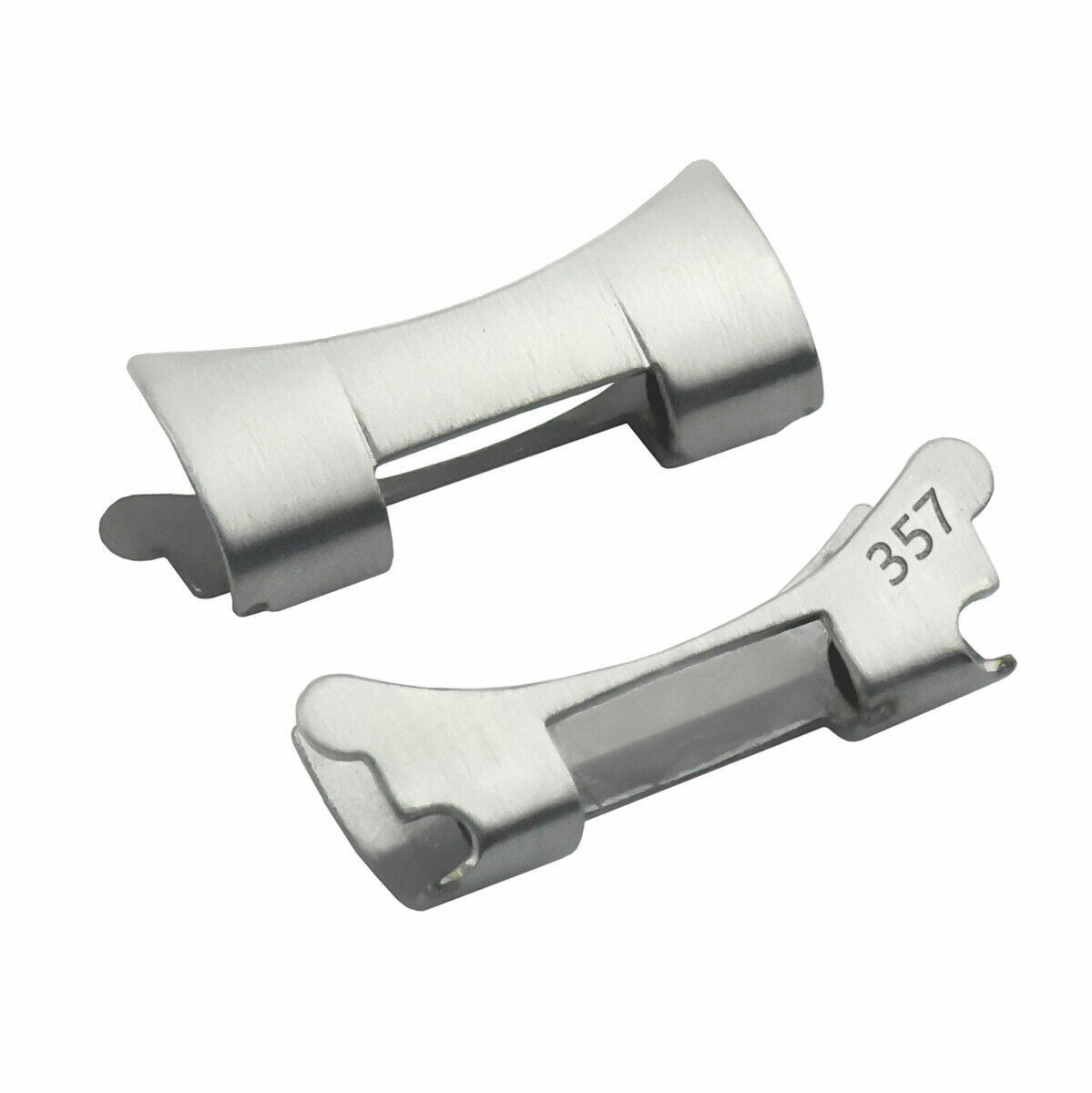 2 PC 357 END PIECE FOR 19MM ROLEX 1501 VINTAGE OYSTER PERPETUAL DATE OYSTER BAND