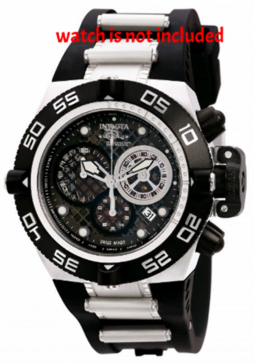 SILICONE RUBBER WATCH BAND STRAP FOR INVICTA SUBAQUA NOMA IV 1388 1154 BLACK