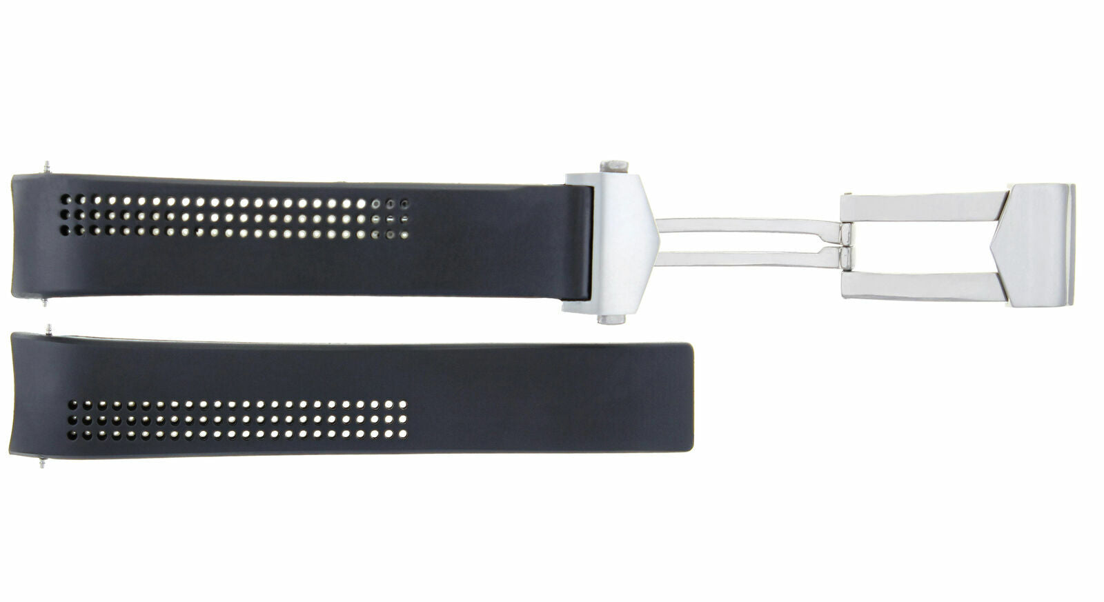 22MM RUBBER STRAP BAND FOR TAG HEUER CARRERA CALIBRE 16, 17, 36, CAV551B BLACK