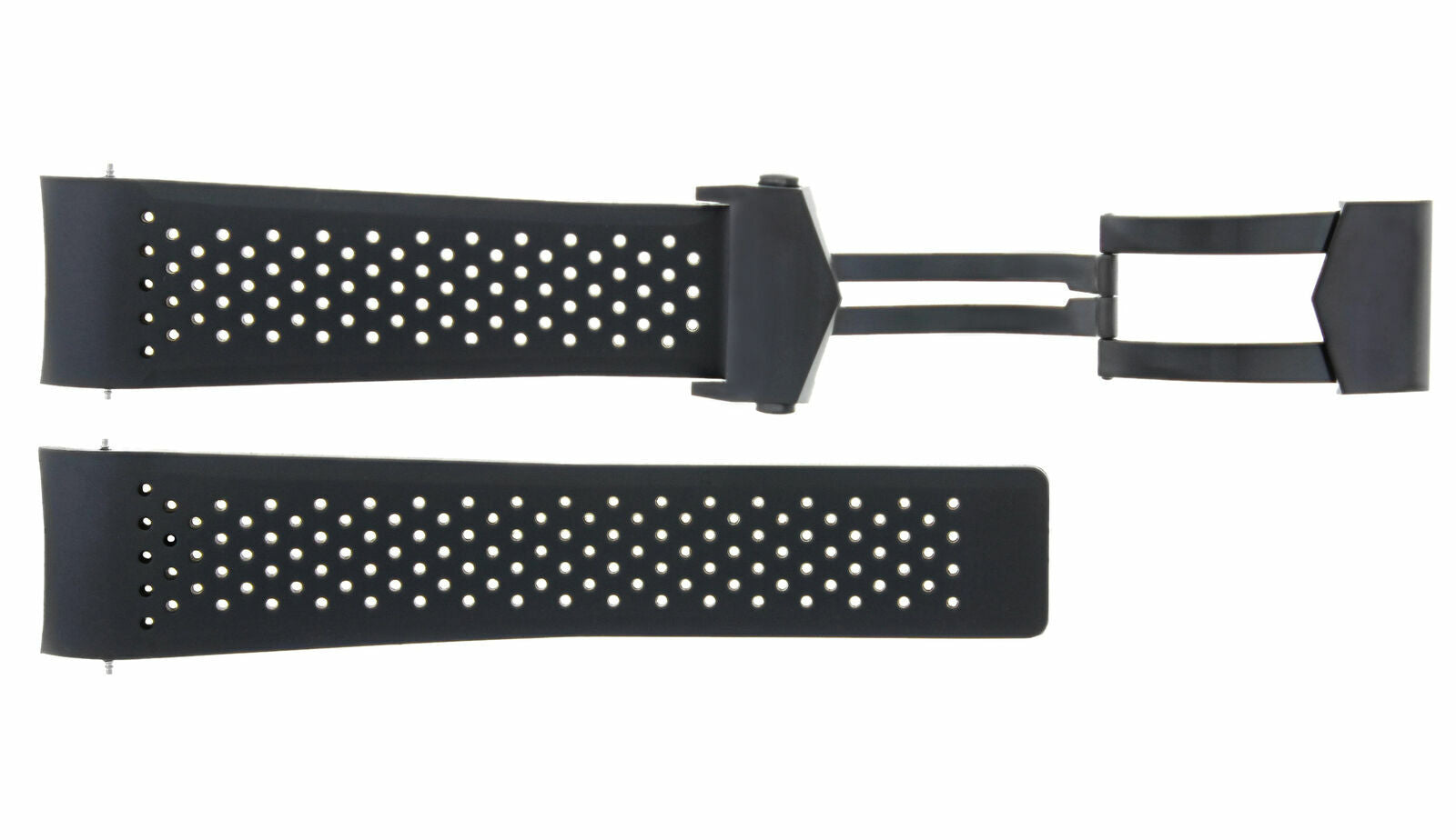 24MM SILICONE RUBBER BAND STRAP DEPLOY CLASP FOR TAG HEUER CARRERA AQUARACER F1