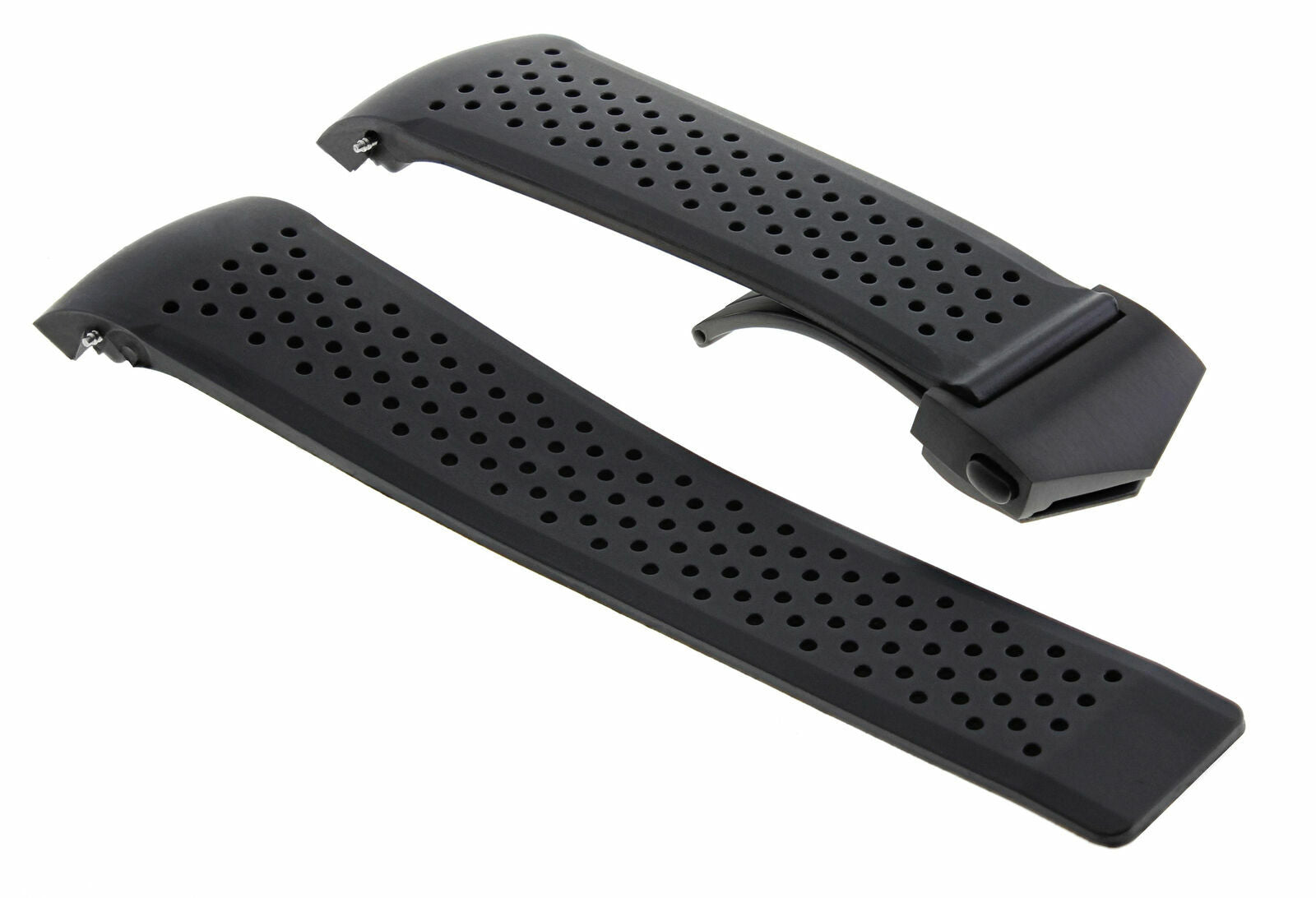 24MM SILICONE RUBBER BAND STRAP DEPLOY CLASP FOR TAG HEUER CARRERA AQUARACER F1