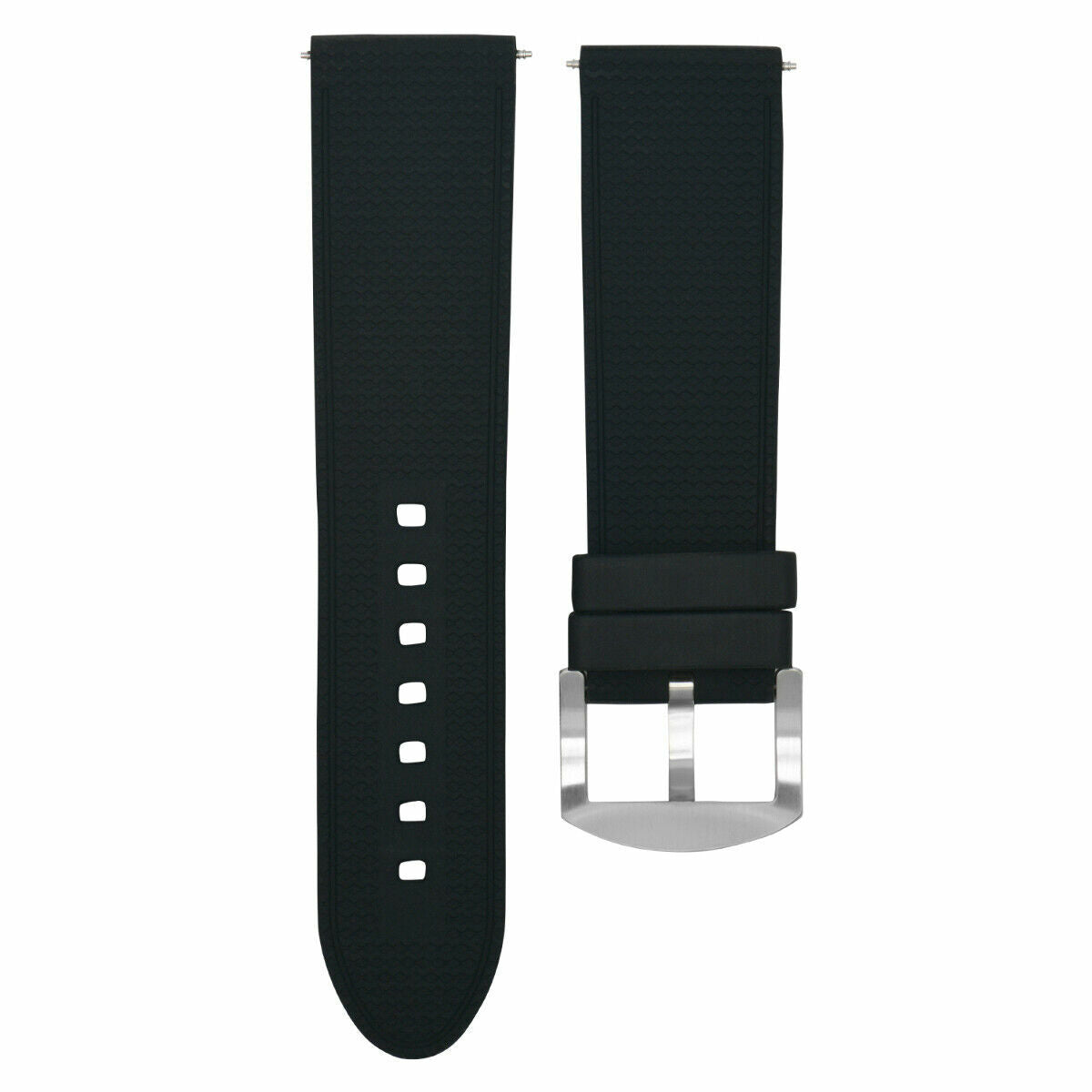 24MM RUBBER DIVER WATCH BAND STRAP FOR TUDOR WATCH FASTRIDER BLACK SHEILD BLACK