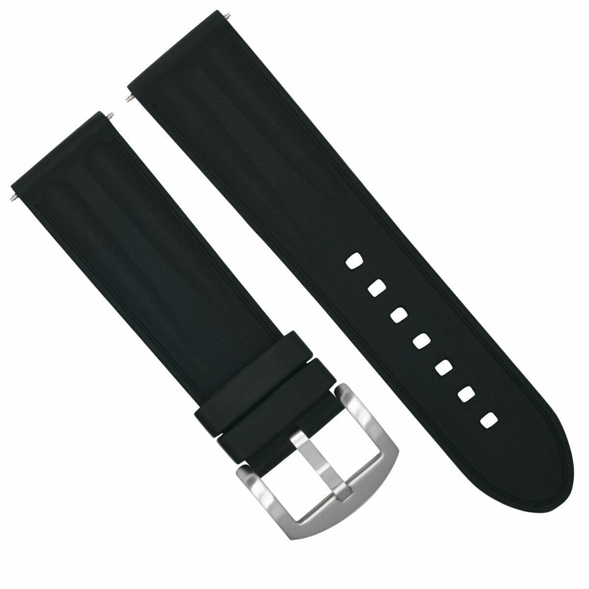 24MM RUBBER DIVER WATCH BAND STRAP FOR TUDOR WATCH FASTRIDER BLACK SHEILD BLACK