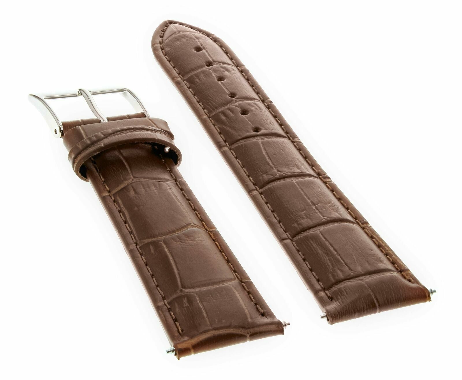 17MM ITALIA LEATHER WATCH BAND STRAP FOR CARTIER TANK FRANCAISE SOLO LIGHT BROWN