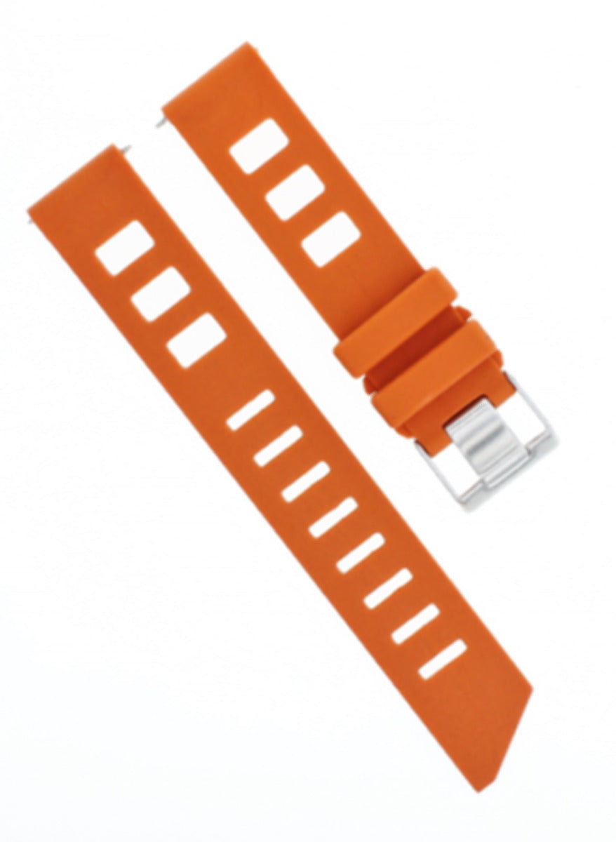20MM ISO RUBBER SILICONE DIVER BAND STRAP FOR SCUBA SPORT DIVER STRAP ORANGE