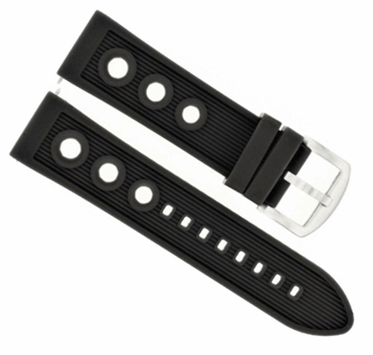20MM RUBBER DIVER WATCH BAND STRAP FOR TISSOT PRS516 WATCH AUTOMATIC BLACK TOP Q