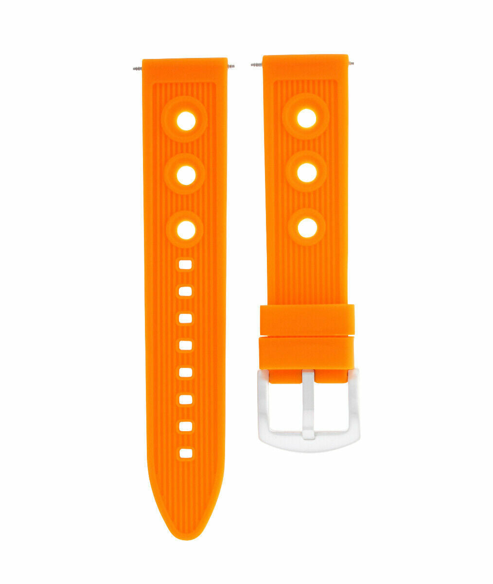 22MM RUBBER WATCH BAND STRAP FOR BREITLING COLT SUPER OCEAN PORTHOLE ORANGE