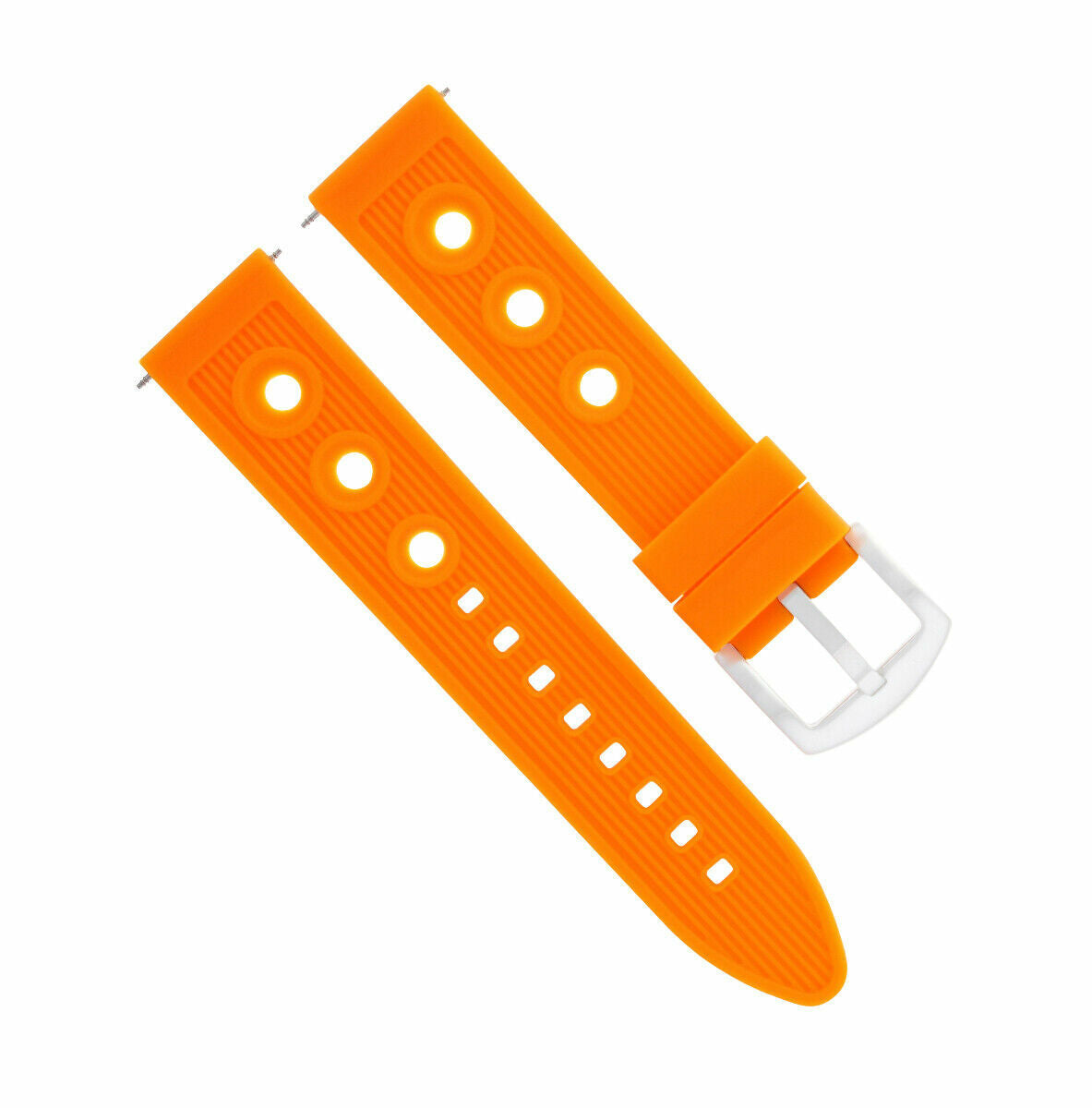 22MM RUBBER WATCH BAND STRAP FOR BREITLING COLT SUPER OCEAN PORTHOLE ORANGE