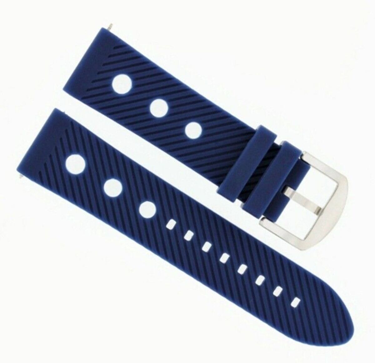 20MM RUBBER DIVER BAND STRAP FOR CITIZEN ECO-DRIVE BL5250-02L WATCH BLUE TOP QY