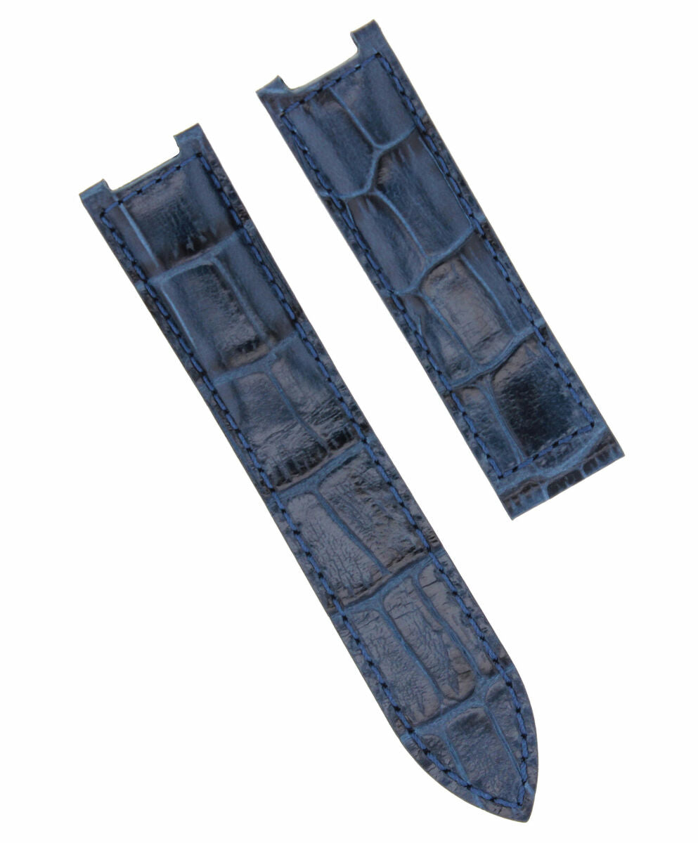 21MM GENUINE LEATHER STRAP BAND FIT FOR CARTIER PASHA 2727,2790,2863,3027 BLUE