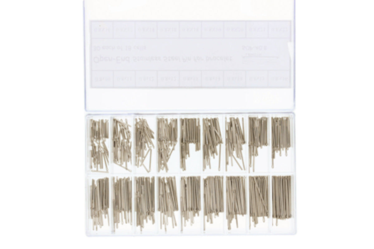 540 PCS 8-22MM COTTER PIN FOR WATCH BAND LINK ASSORTMENT STAINLESS STEEL