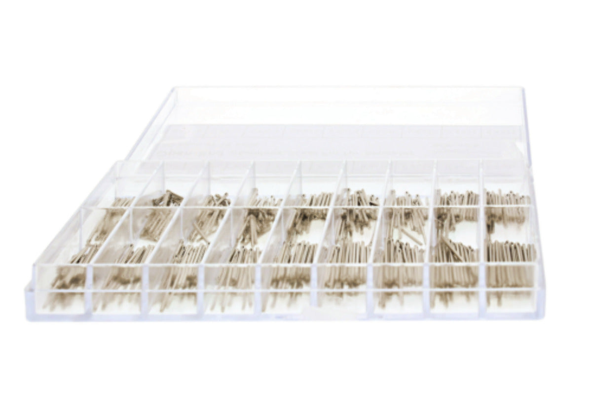 540 PCS 8-22MM COTTER PIN FOR WATCH BAND LINK ASSORTMENT STAINLESS STEEL