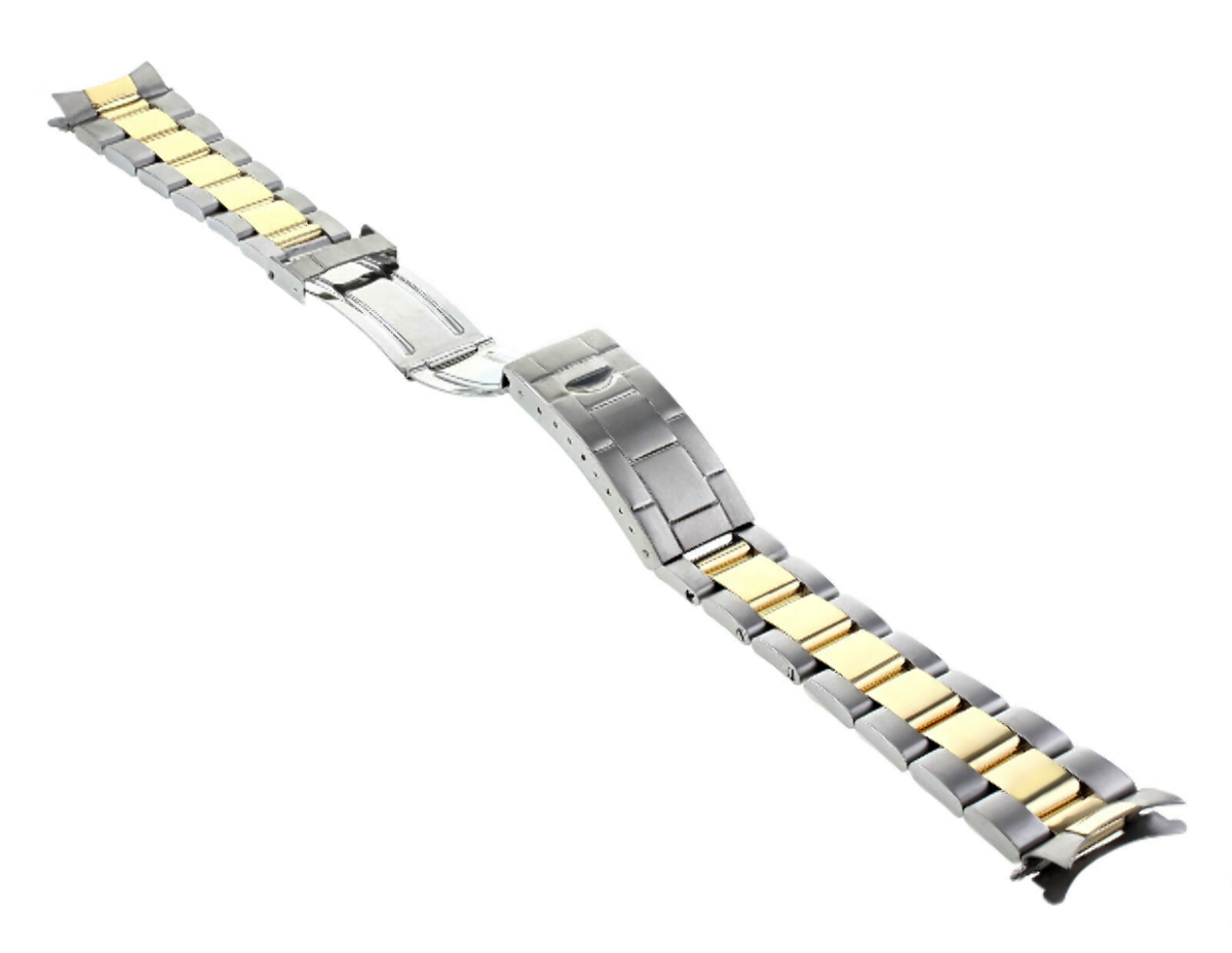 20MM 18K/SS OYSTER WATCH BAND STRAP FOR ROLEX SUBMARINER, 16753, 16713, 16613