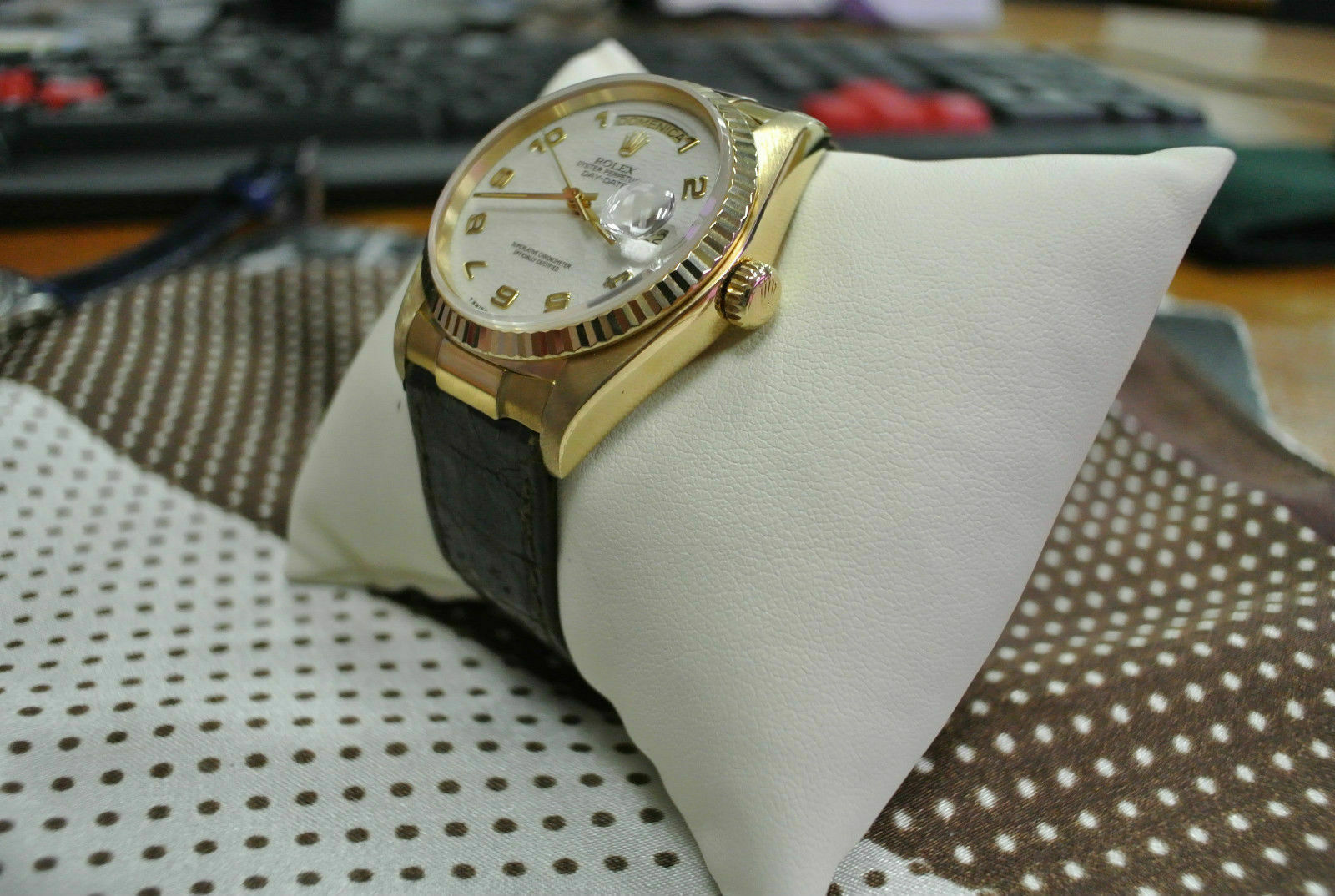 2 END LINK FOR ROLEX PRESIDENT DAYDATE CUSTOM STRAP 18K REAL GOLD 1802 18238