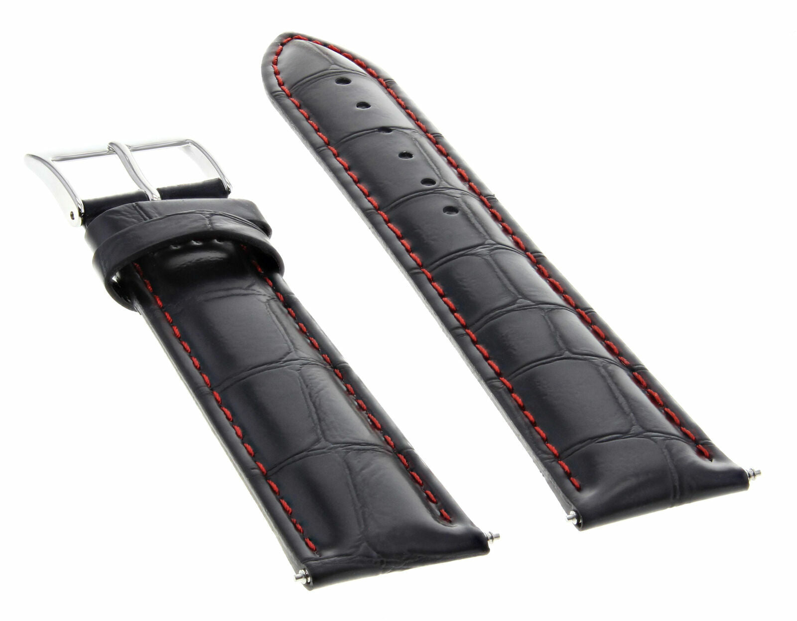 17-18-19-20-21-22-23-24MM LEATHER WATCH BAND STRAP FOR INVICTA WHITE STITCH